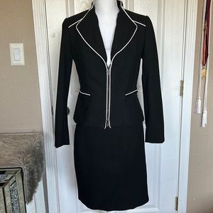 White House Black Market black blazer and skirt set